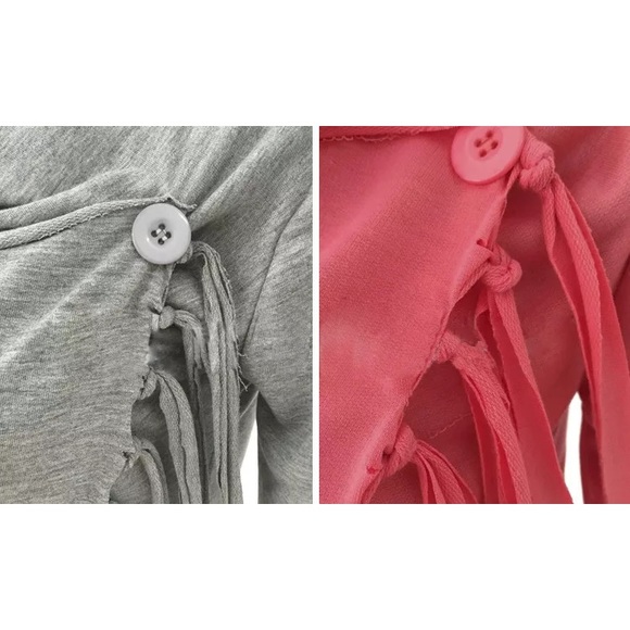 ❗️1 Left ❗️Women’s tassle knit poncho sweatshirt - Picture 7 of 7